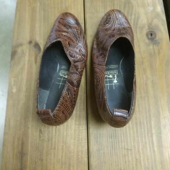 Women's TicTacToes Brown Leather Uppers Shoes Size 7 1/2 7.5 Tic Tac Toes - Picture 2 of 6